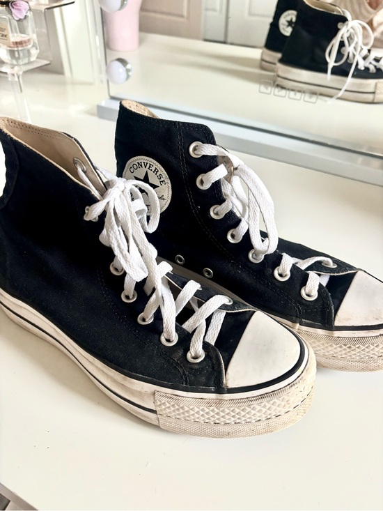 Converse Shoes - Converse Black High Top Sneakers with White Accents